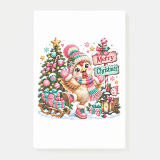 Cute Chicken Merry Christmas Post-it Notes