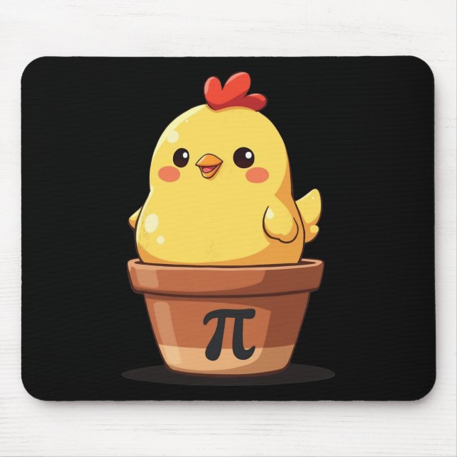 Cute Chicken Pot Pi Day Pie Math Teachers Lover 3. Mouse Mat (Front)