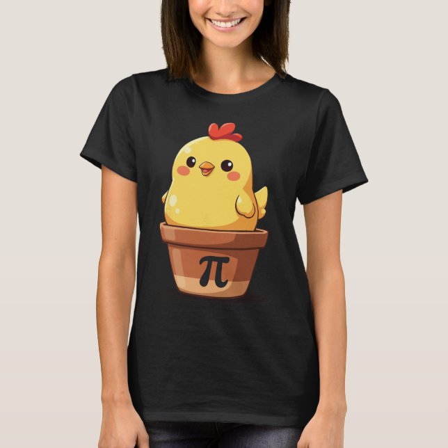 Cute Chicken Pot Pi Day Pie Math Teachers Lover 3. T-Shirt (Front)