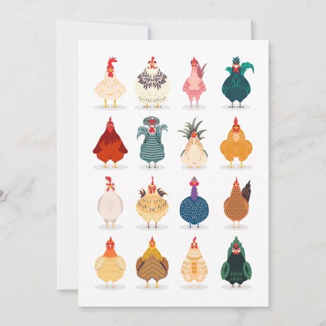 Cute Chicken Thank You Card (Front)
