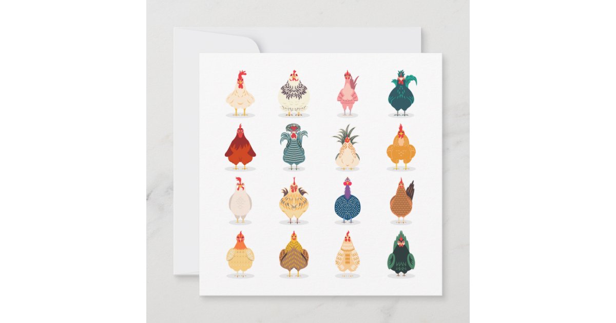 Cute Chicken Thank You Card Zazzle