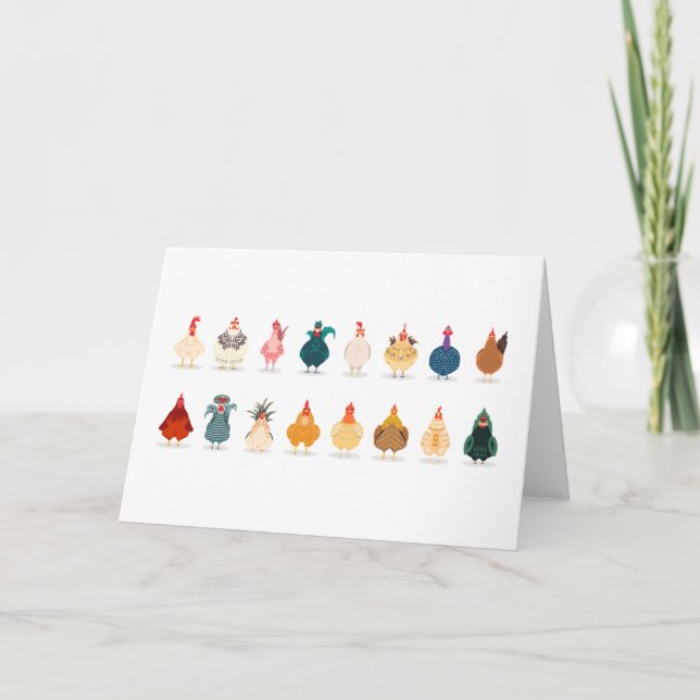 Cute Chicken Thank You Card (Front)