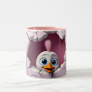 Cute Chicken Two-Tone Coffee Mug
