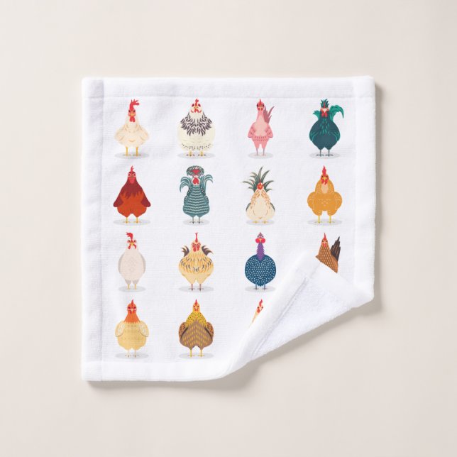 Cute Chicken Wash Cloth (Wash Cloth)