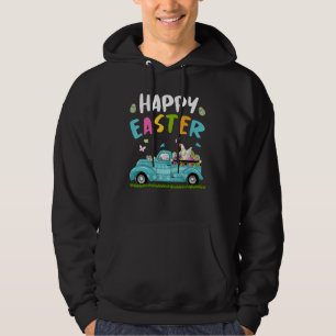 Cute Chicken With Bunny Ears Egg Hunting Truck Eas Hoodie