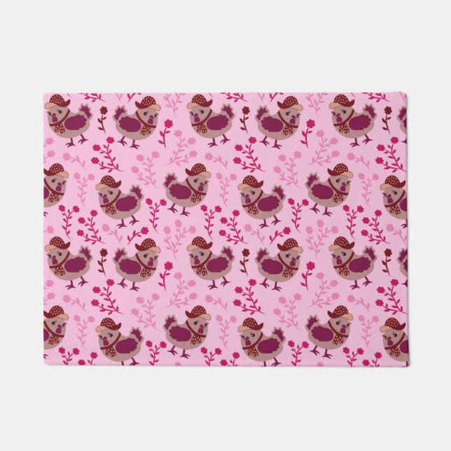 Cute Chickens Doormat (Front)