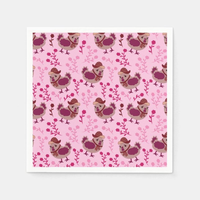Cute Chickens Napkin (Front)