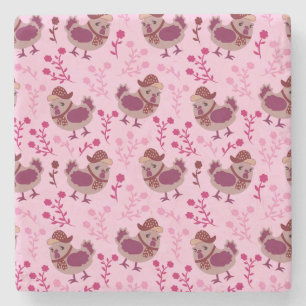 Cute Chickens Stone Coaster
