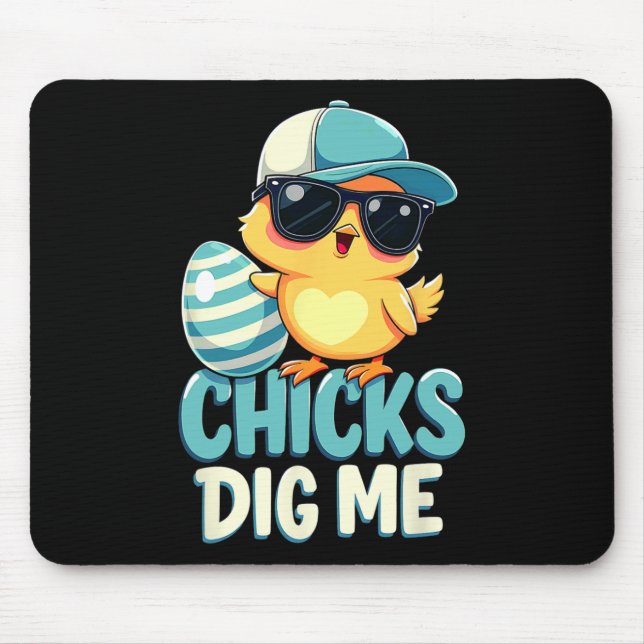 Cute Chicks Dig Me Easter 2  Mouse Mat (Front)