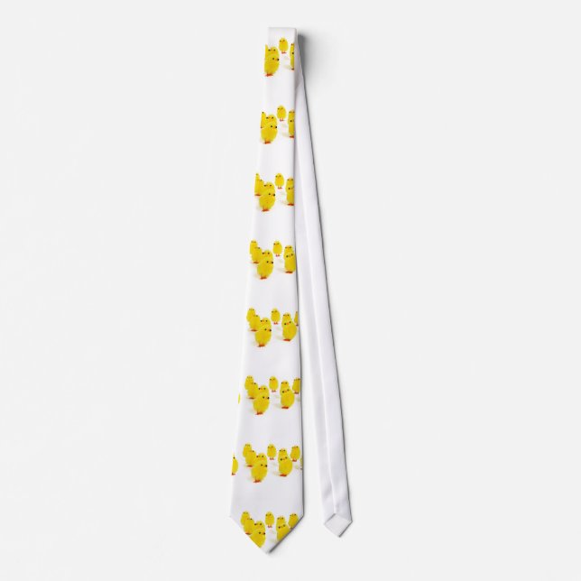 cute chicks mens neck tie (Front)