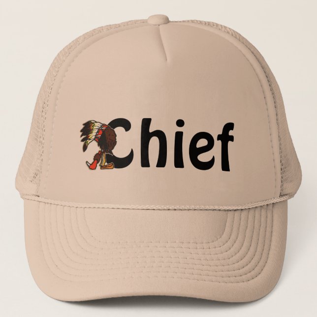 Cute Chief Chiefs Native American Fun Trucker Hats (Front)