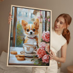 Cute Chihuahua Art Print in French Cafe<br><div class="desc">Brighten up your kitchen decor with this adorable Chihuahua art print on canvas! Perfect for Chihuahua moms and dog lovers, this colourful illustration of a Chihuahua in a Paris cafe captures the sweet personality of your favourite tiny pup. From playful sketches to vibrant paintings, find the ideal wall art to...</div>