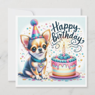 Cute Chihuahua birthday dog Card