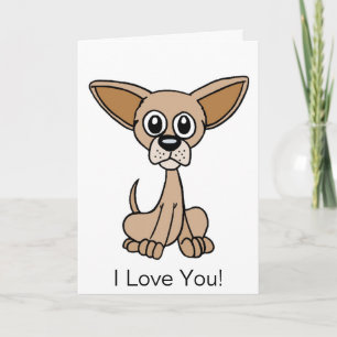 Cute Chihuahua Cartoon 1 Card