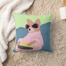 Cute Chihuahua Chiweenie pink robe illustration