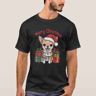 Cute Chihuahua Christmas Xmas Design Funny Dog Lov T-Shirt