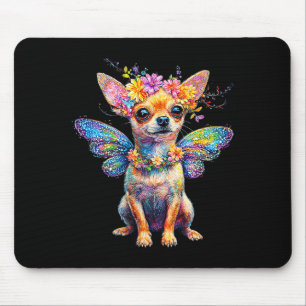 Cute Chihuahua Dog Angel With Wings  Mouse Mat