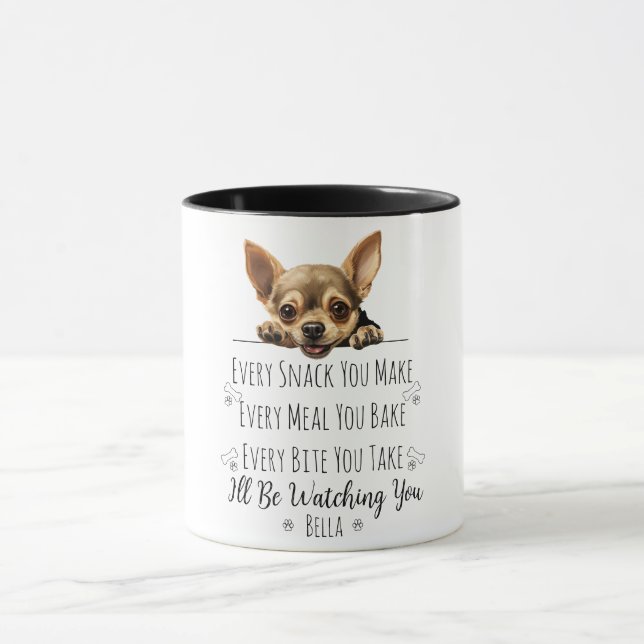 Cute Chihuahua Dog Funny Custom Mug (Center)