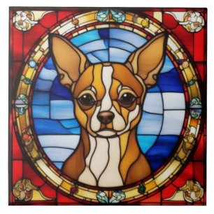 Cute Chihuahua Dog Greeting Card Tile