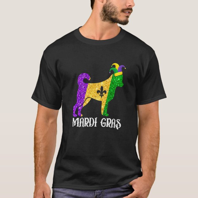 Cute Chihuahua Dog Lover Mardi Gras Party Jester M T-Shirt (Front)
