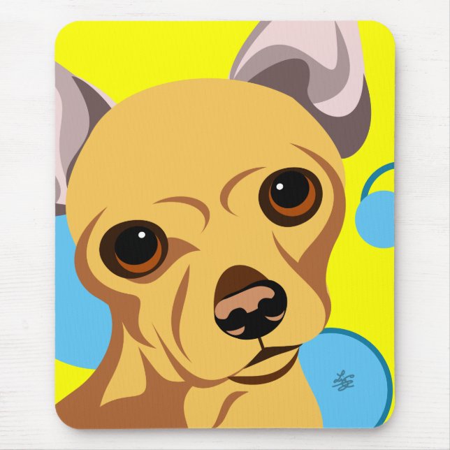 Cute Chihuahua Dog Mouse Mat (Front)
