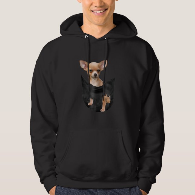 Cute Chihuahua In Your Pocket Christmas Hoodie (Front)