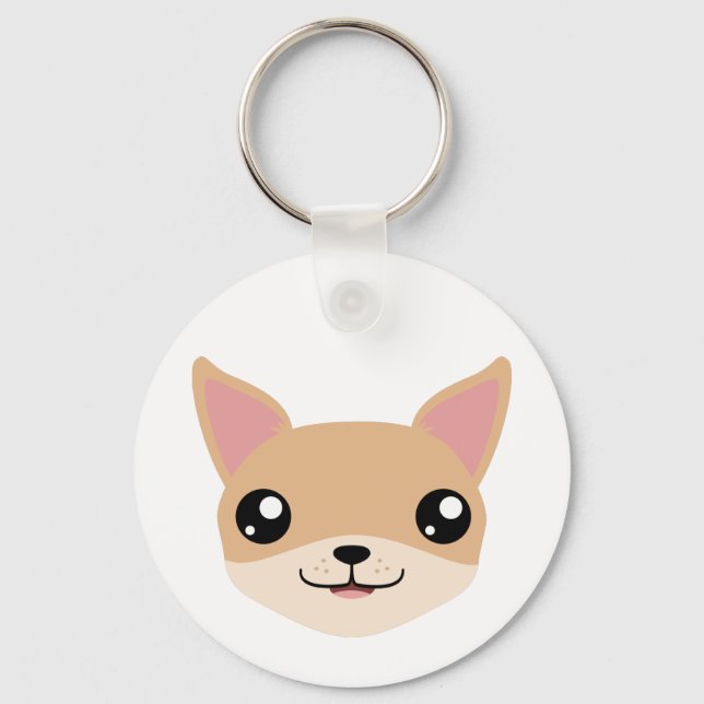 Cute Chihuahua Key Ring (Front)