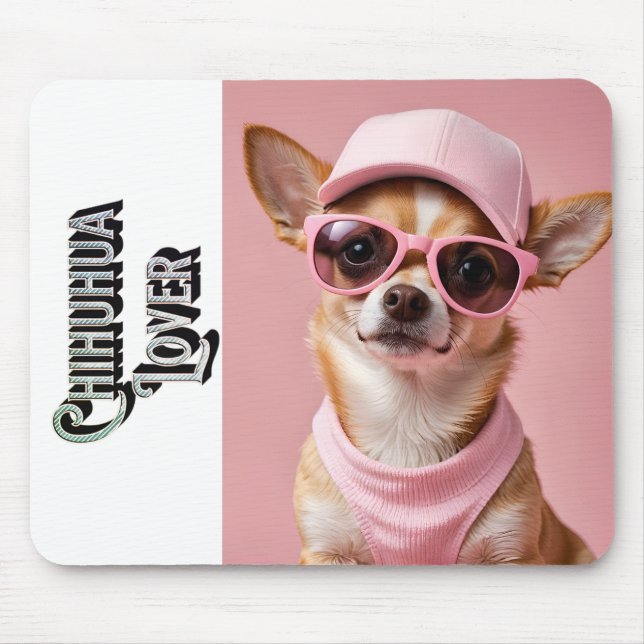 Cute Chihuahua Lover Pop Art  Mouse Mat (Front)