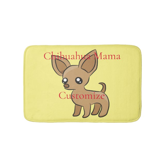Cute Chihuahua Mama Art Thunder_Cove Bath Mat (Front)