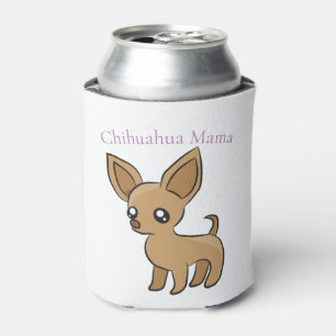 Cute Chihuahua Mama Art Thunder_Cove Can Cooler