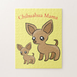 Cute Chihuahua Mama Art Thunder_Cove Jigsaw Puzzle