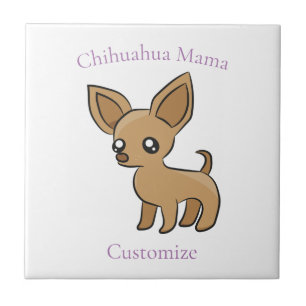 Cute Chihuahua Mama Art Thunder_Cove Tile