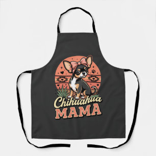 Cute Chihuahua Mama Bow Dog Mum Apron