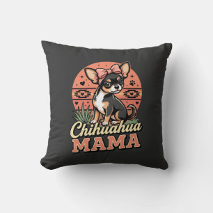 Cute Chihuahua Mama Bow Dog Mum Cushion