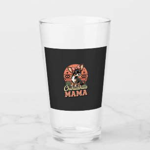 Cute Chihuahua Mama Bow Dog Mum Glass