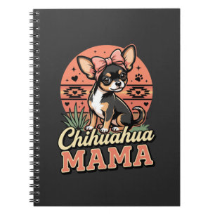 Cute Chihuahua Mama Bow Dog Mum Notebook