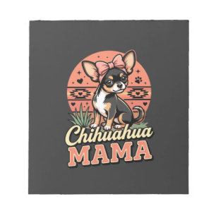 Cute Chihuahua Mama Bow Dog Mum Notepad