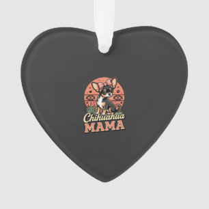 Cute Chihuahua Mama Bow Dog Mum Ornament