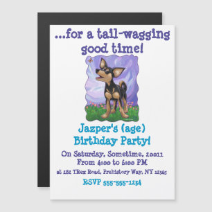 Cute Chihuahua Party Magnetic Invitation