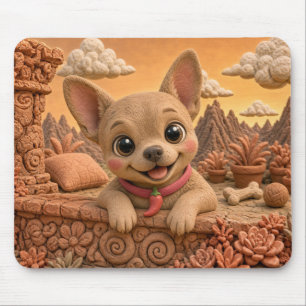 Cute Chihuahua Puppy, Baby Dog Mouse Mat