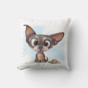 Cute Chihuahua Puppy Cartoon Cushion