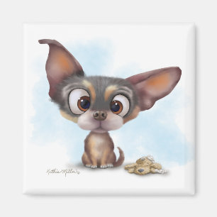 Cute Chihuahua Puppy Cartoon Magnet