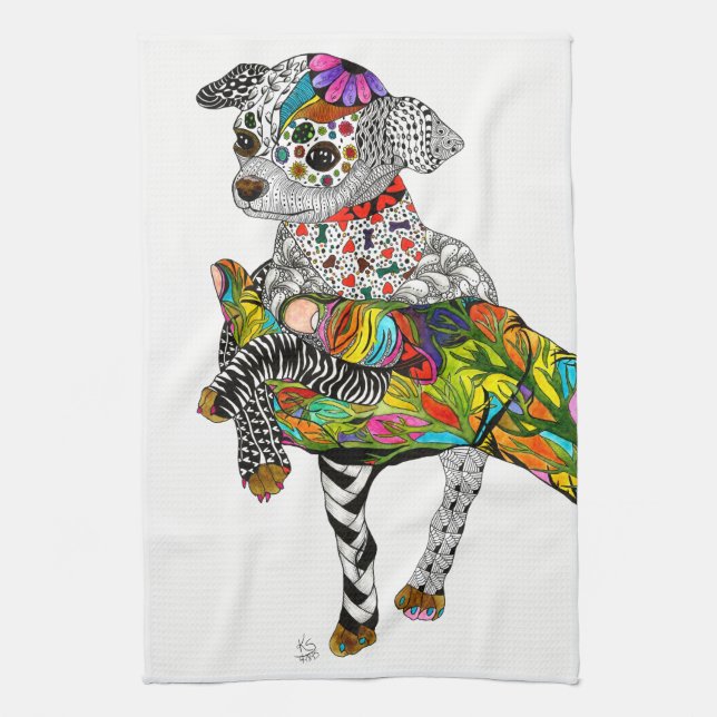 Cute Chihuahua Puppy Kitchen Towel (Vertical)