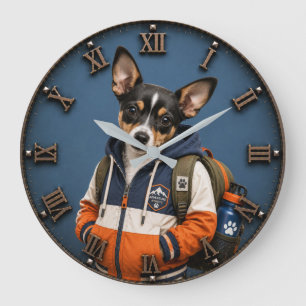Cute Chihuahua Puppy Large Clock