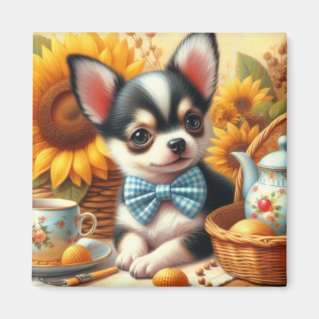Cute Chihuahua Puppy Magnet (Front)