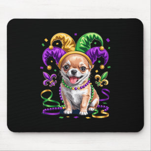 Cute Chihuahua Puppy Mardi Gras Dog Lovers Fun Car Mouse Mat