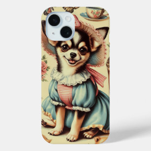 Cute Chihuahua Puppy Painting iPhone 15 Case