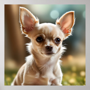 Cute Chihuahua Puppy Poster