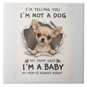 Cute chihuahua puppy tile