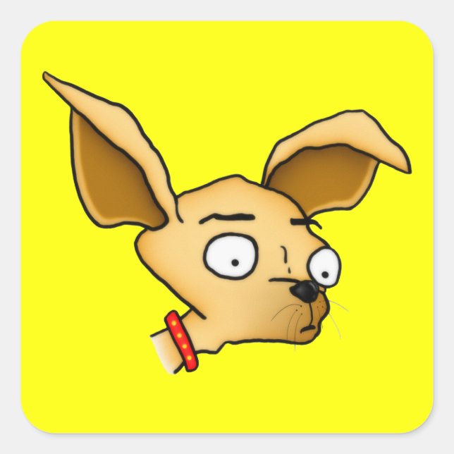 Cute Chihuahua Square Sticker (Front)